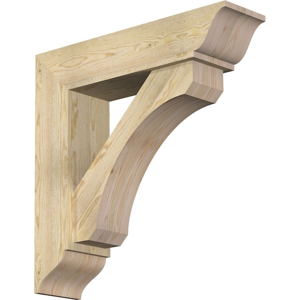 Ekena Millwork Legacy Traditional Rough Sawn Bracket w/ Offset Brace, Douglas Fir, 8"W x 32"D x 32"H BKT0806X32X32LEC01RDF - main